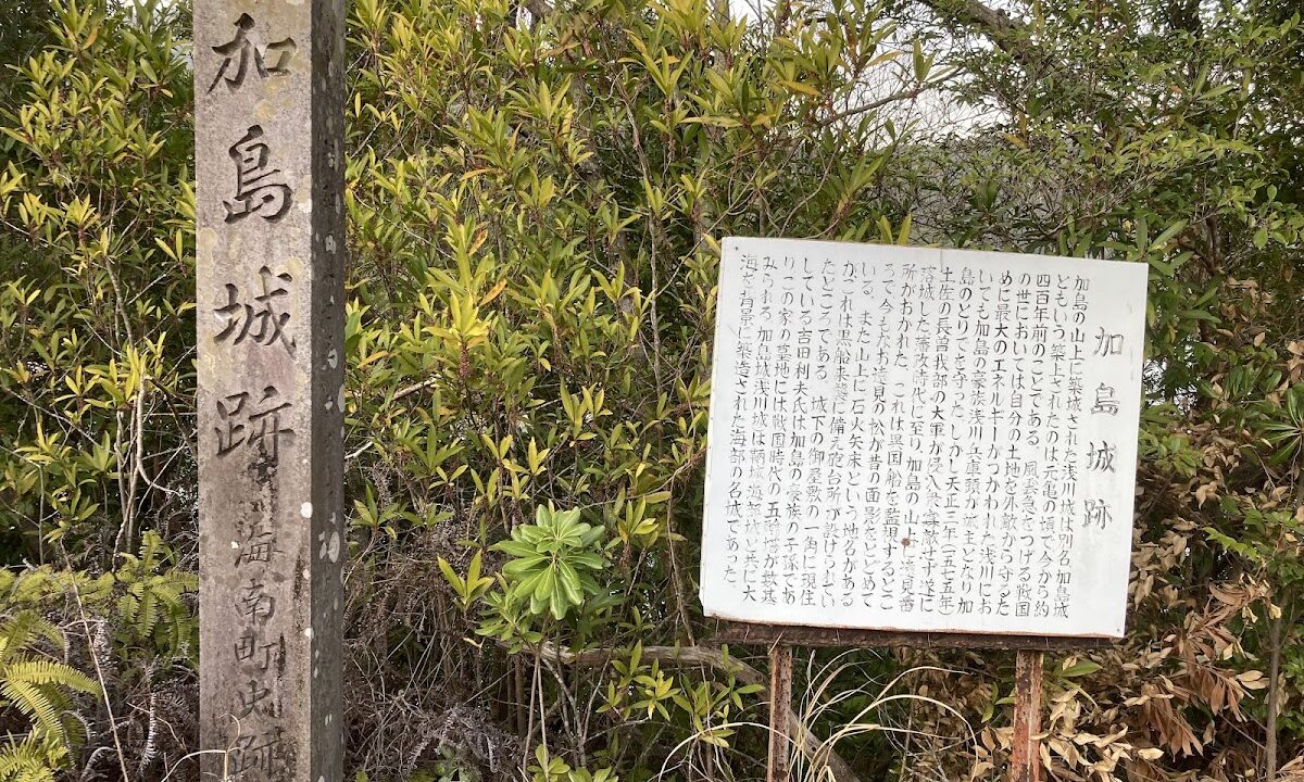 加島城(徳島県海部郡海陽町)の歴史と遺構